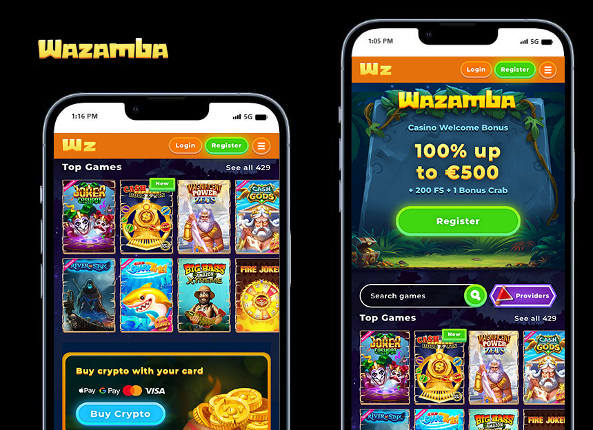 Wazamba Login process